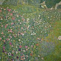 Italian garden landscape. Oil on canvas.